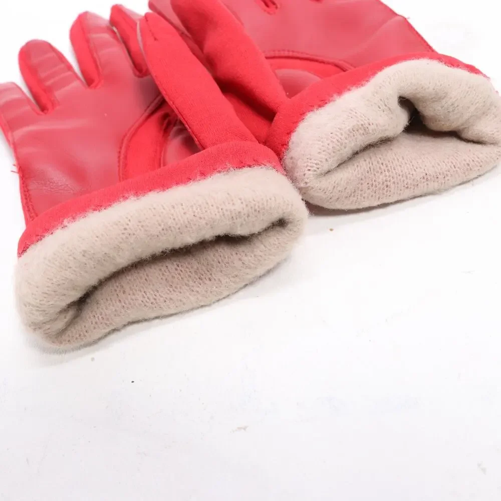 I Shalom Gloves Women One Size Red Nylon Blend Stretch Wrist Driving